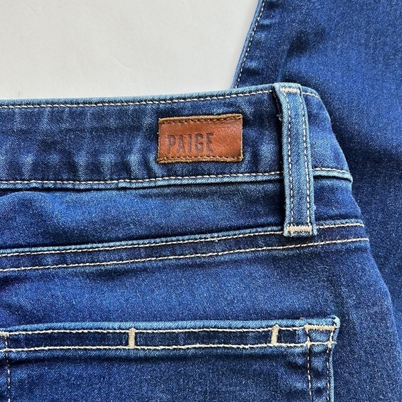 PAIGE Verdugo Crop Baker Jean Medium Wash Distressed Sz 30 - Picture 11 of 13